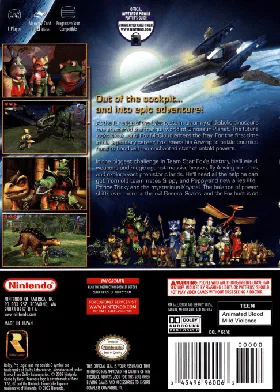 Star Fox Adventures box cover back